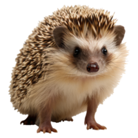 Hedgehog isolated on transparent background . AI Generated png