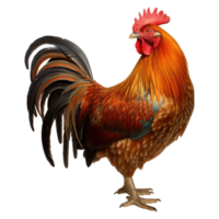 Rooster isolated on transparent background . AI Generated png