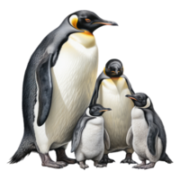 penguin isolated on transparent background . AI Generated png