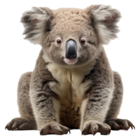 Koala bear isolated on transparent background . AI Generated png