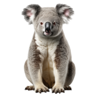 Koala bear isolated on transparent background . AI Generated png