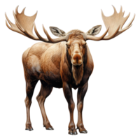 Moose isolated on transparent background . AI Generated png