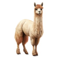 lama isolated on transparent background . AI Generated png
