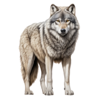 wolf isolated on transparent background . AI Generated png