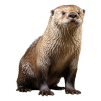 otter isolated on transparent background . AI Generated png