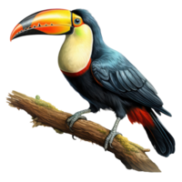 toucan isolerat på transparent bakgrund . ai genererad png