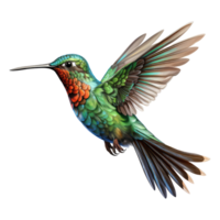 colibrì isolato su trasparente sfondo . ai generato png