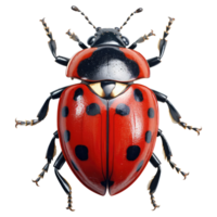 coccinelle isolé sur transparent Contexte . ai généré png