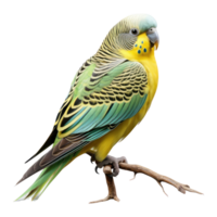 Parakeet bird isolated on transparent background . AI Generated png