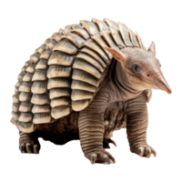 Armadillo isolated on transparent background . AI Generated png