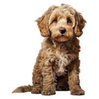 cockapoo hund isolerat på transparent bakgrund . ai genererad png