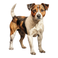 Jack Russell Terrier dog isolated on transparent background . AI Generated png