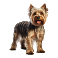 yorkshire dog isolated on transparent background . AI Generated png