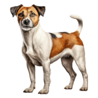 Jack Russell Terrier dog isolated on transparent background . AI Generated png