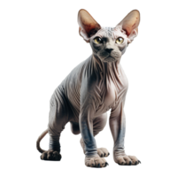 Sphynx cat isolated on transparent background . AI Generated png