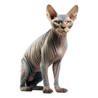 sphynx katt isolerat på transparent bakgrund . ai genererad png