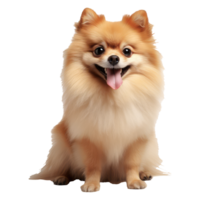 Pomeranian dog isolated on transparent background . AI Generated png