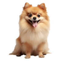 pomerânia cachorro isolado em transparente fundo . ai gerado png