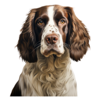 engelsk springer spaniel hund isolerat på transparent bakgrund . ai genererad png