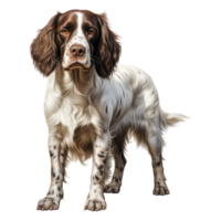 Inglês springer spaniel cachorro isolado em transparente fundo . ai gerado png