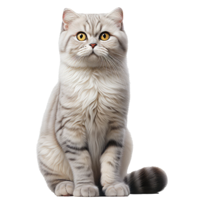 british cat isolated on white background. Cute cat PNG transparent