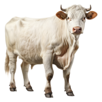 charolais vaca aislado en transparente antecedentes . ai generado png