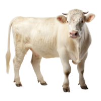 charolais ko isolerat på transparent bakgrund . ai genererad png