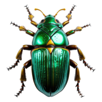 green june beetle bug isolated on transparent background . AI Generated png