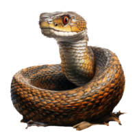 snake isolated on transparent background . AI Generated png