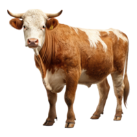 Holstein cow isolated on transparent background . AI Generated png