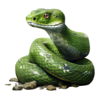 snake isolated on transparent background . AI Generated png