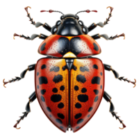 coccinelle isolé sur transparent Contexte . ai généré png