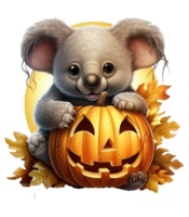 halloween cute koala . AI Generated png