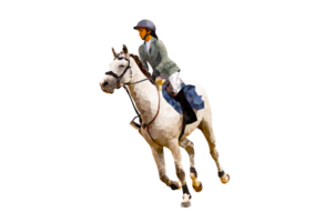 transparencia gráficos diseño dibujo polígono estilo caballo carreras mujer para el carrera ilustración png