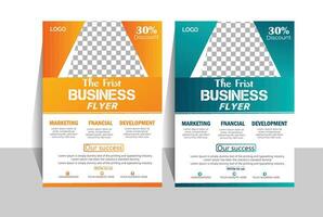 Business flyer design a4 size white background vector