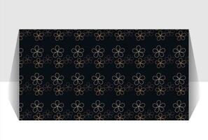 Pattern design black gold vector