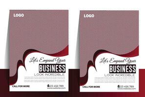 business flyer design white background design color red vector