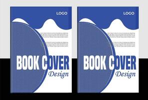 Book cover design white background design blue vector