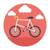 Bicycle sport and transport symbol vector