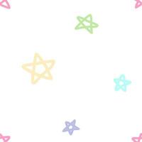 Star doodle abstract seamless pattern background pastel color on white background vector