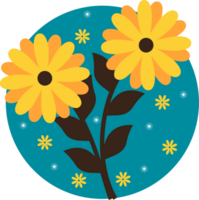 mooi bloem postzegel png