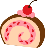 délicieux rouleau gâteau png