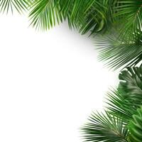 Palm leaves background photo