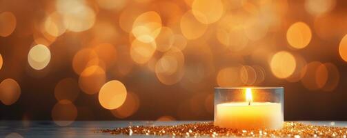 Bokeh background with candles photo