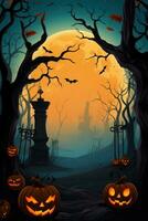 Halloween poster template photo