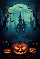 Halloween poster template photo