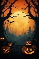 Halloween poster template photo