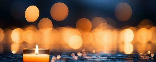 Bokeh background with candles photo