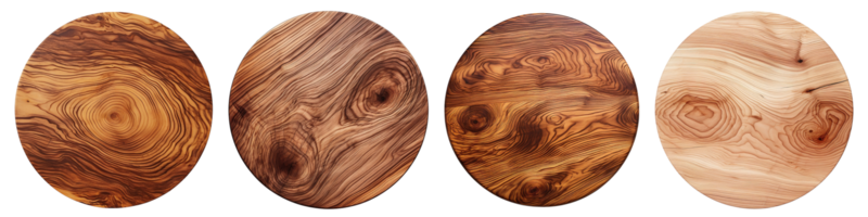 multifunktionell cirkulär trä- textur skärande styrelse för skärande bröd, pizza eller biff tjäna, generativ ai png