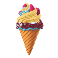 gelo creme cone em transparente fundo png